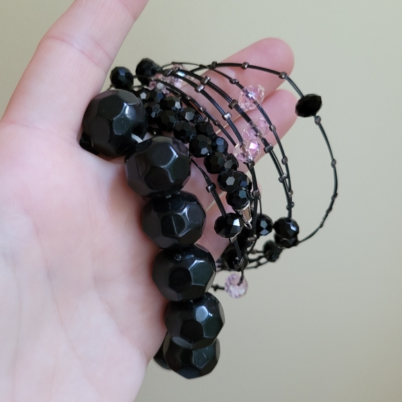 Faceted bead bracelet set - Picture 3 of 9